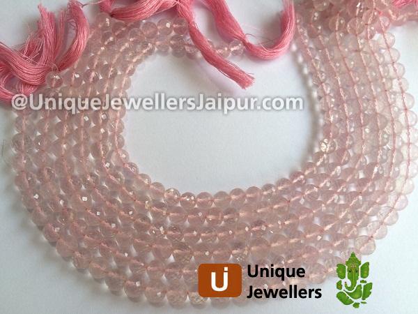 Rose Quartz Faceted Round Beads